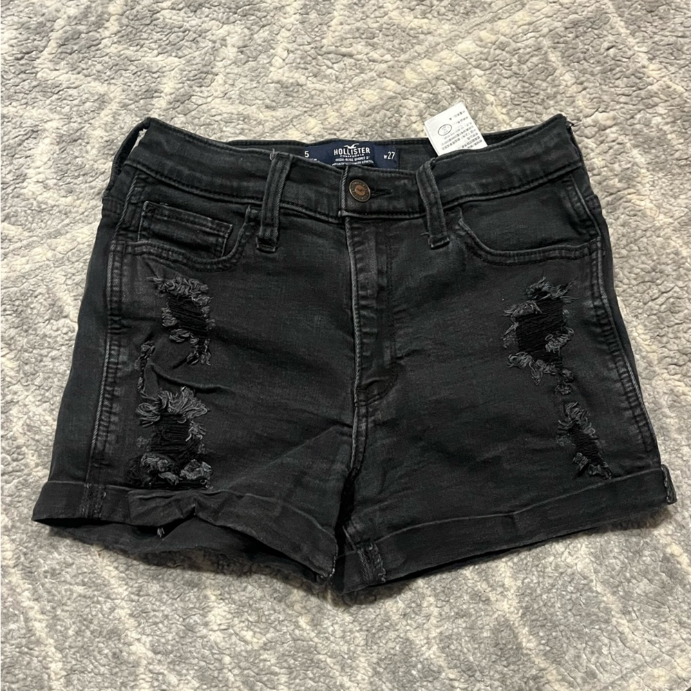 Hollister Black Jean Shorts- Size 5